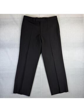 Boss Hugo Dress Pants Mens 42 (36x29) Black Straight Scorsese Movie Wool Stretch
